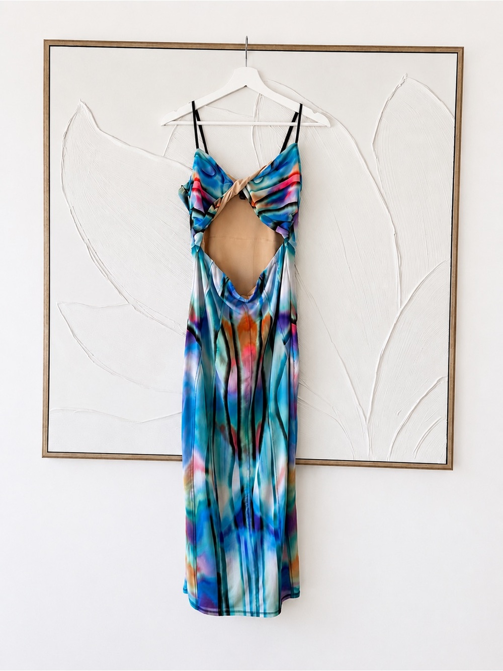 AFRM Multicolor Tie-Dye Midi Dress - Blue, Teal, Purple, Orange - Size M ⭐️💫❤️